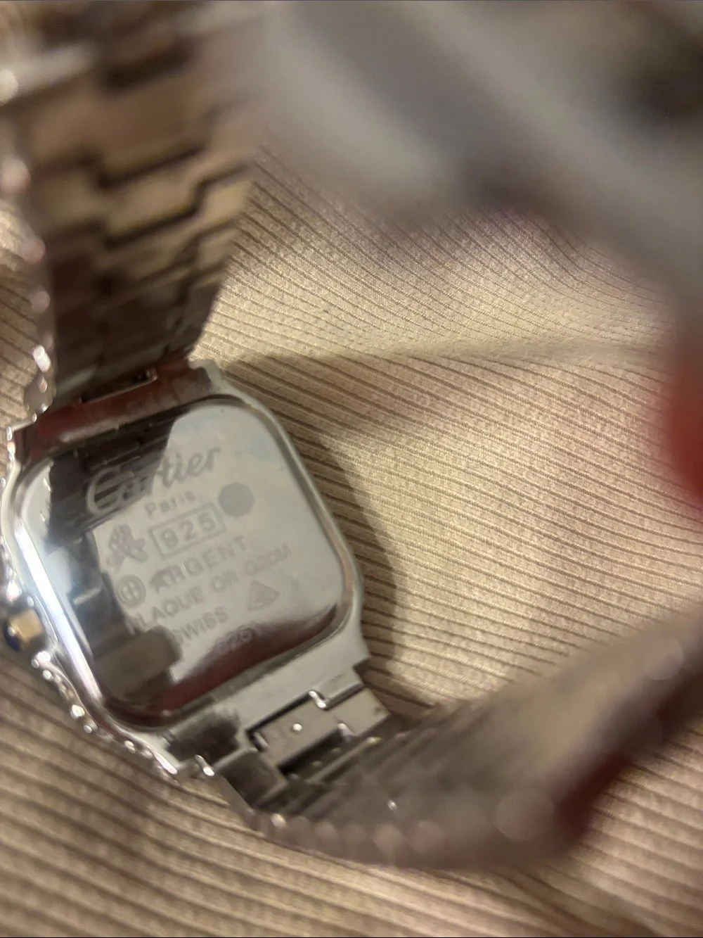 Cartier Two-Tone Crystal Pavé Square Watch - Gold & Silver